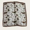 Pañuelo cuadrado pequeño de lujo ligero de estilo francés con estampado, accesorio versátil de moda, pañuelo para el pelo para mujer, pañuelo de cuello patchwork floral