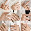 Anillos Abiertos Ajustables Estilo Europeo y Americano, Acero Inoxidable Chapado en Oro, No se Desvanecen, Modernos, Versátiles, Anillos de Acero Inoxidable de Lujo Ligero al por Mayor