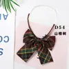 Cuello JK Lazo a Cuadros Uniforme para Foto de Graduación Estilo Universitario Japonés para Mujer Mariposa Decorativa Falda a Cuadros Mismo Cuadro Pequeño