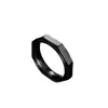 Anillo Octagonal de Acero de Titanio con Diseño Personalizado Ins Moda Simple Tendencia Anillo de Pareja Joyería Transfronteriza Europea y Americana
