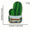 Nuevas Pegatinas de Tela Bordadas de Cactus Verde Parches de Plantas de Dibujos Animados Accesorios para Ropa y Equipaje Etiquetas Bordadas para Computadora