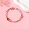 Pulsera Zongzi de Hortensia del Día de Mayo, Nueva Cuerda Roja Tejida a Mano para Niños y Bebés, Pulsera de Cuentas DIY de Alta Calidad