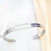 Popular Transfronterizo 6mm Simple Versátil Runa Acero Inoxidable Pulsera Joyería de Nicho Abierta en Forma de C Fabricante Venta al por Mayor