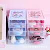 Caja de almacenamiento de plástico de dibujos animados linda artículos pequeños piezas mueble de acabado escritorio de dormitorio cosméticos joyería cajón pequeño