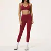 Conjunto Deportivo Transfronterizo Europeo y Americano Cintura Ceñida Alta Elasticidad Transpirable Conjunto de Fitness Ropa de Entrenamiento Pilates Yoga 5555