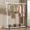 Perchero de Pie Sencillo para Uso Doméstico, Tendedero para Balcón Interior, Perchero para Ropa para Dormitorio y Residencia Estudiantil, Perchero Ahorrador de Espacio