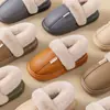 Pantuflas de Felpa Impermeables y Cálidas de Algodón para Mujer, Hogar Interior, Otoño/Invierno, Uso en Hogar de Pareja, Silenciosas, Suela Gruesa, Zapatos de Algodón Postparto