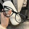 Gafas Marrones Coreanas Douyin 2025 para Estudiantes con Grado de Miopía Sin Maquillaje para Rostros Cuadrados y Redondos con Monturas Grandes para Adelgazar y Prevenir la Luz Azul en los Ojos
