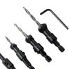 Broca avellanadora cónica vástago hexagonal escariador broca para agujeros cónicos broca para agujeros avellanados broca de forma especial abridor de agujeros para carpintería