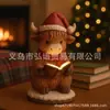 Decoração de Natal Criativa Transfronteiriça Bezerro Luz de Noite Animal Fofo Desenho Animado Estátua Decoração de Mesa para Casa
