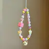 Cadena para Teléfono con Cuentas de Campana de Rilakkuma Linda Estilo Ins Colgante de Cámara CCD Funda para Teléfono Correa Nuevo de Moda para Niñas