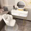 Penteadeira para Quarto, Mesa de Maquiagem Simples Moderna, Laqueada Estilo Ins, Apartamento Pequeno, Modelo Simples Novo 2023, Mesmo Estilo do Ins