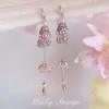 Pendientes de Borla Hueca de Cristal con Forma de Gota de Agua Tachonados con Diamantes y Agujas de Plata Estilo Étnico Moda Pendientes de Temperamento Pendientes Retro de Nicho para Mujer