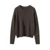 Ropa Sencilla para el Trayecto~ Suéter de Punto 100% Cachemira Pura Consinee para Mujer, Adelgazante, Suave y Amigable con la Piel, Suéter Interior de Cuello Redondo