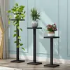 Estante para Macetas Sala de Estar Estante Colgante Mesa de Flores Simple Moderna Pierna Única Acero Madera Estante de Almacenamiento para Macetas de Balcón Estante de Piso para Flores