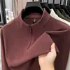 Sudadera pesada Zhen De Rong para hombre, nuevo modelo otoño 2026, camiseta base casual holgada cálida de manga larga para hombres de mediana edad, venta al por mayor