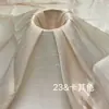 Tecido de Organza Macio Sedoso Franzido Estilo Ilha Atacado Tecido Decorativo para Vestido Lolita de Designer de Alto Padrão
