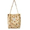Bolso Tote Estampado para Mujer Casual Estilo Coreano Gran Capacidad Bolso Tote de Lona de Pana Bolso de Hombro de Felpa para Viaje para Mujer