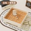 Lujo Ligero Plato Caja Almacenamiento Llaves Entrada Mediano Cuero Negro Bandeja Aromaterapia Decoraciones Adornos Franceses