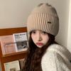 Gorro de lana de invierno para mujer, pasamontañas, resistente al frío, cálido, para exteriores, con protección integrada para el cuello, gorro de punto.