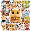 Compra directa transfronteriza de 56 lindos stickers de graffiti de animales de dibujos animados de ojos grandes para fundas de teléfono y equipaje, stickers de PP impermeables