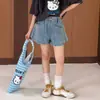 Saia-Short Jeans com Pérolas Estilo Coreano para Meninas Tamanhos Médio e Grande Lançamentos de Verão 2026 Shorts Jeans para Meninas Hot Pants Tendência