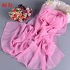 Nova moda temperamento puro monocromático senhoras longos lenços de chiffon atacado yywu cor lisa pequena gaze