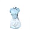 Chinês Pequeno Chef Niang Estilo Japonês Soft Girl Lolita Maid Avental Cos Novo Chinês Cheongsam terno vestido Mulheres