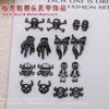 Nueva joyería para uñas calavera mano aleación dedo fantasma oscuro garra cara de fantasma calavera decoraciones de uñas de Halloween