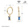 S925 Sterling Silver Estilo Europeu e Americano Geométrico Dopamina Cor Brinco Simples Nicho Criativo Avançado Internet Celebrous