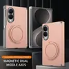 Adequado para Capa de Celular Samsung Zfold8, Suporte Rotativo Dobrável, Suporte Magnético para Carro, Capa Protetora Iphoneduo
