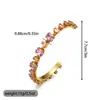 Pulsera de Piedra Blanca para Mujer, Sencilla y Elegante, Versátil Pulsera Abierta de Acero Inoxidable, Pulsera Fina Abierta de Acero Inoxidable
