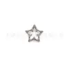 Brinco de Titânio F136 Vazado Estrela de Cinco Pontas Zircônia Stud para Lábio Corpo Piercing Joia Stud para Cartilagem da Orelha Liga de Titânio G23