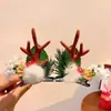 Pinza para el Cabello de Reno Navideño para Mujer Pinza para el Cabello de Fiesta Festiva Accesorio para el Peinado Accesorios de Disfraz Cosplay Lindo Doble Pinza Accesorios para el Cabello