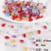 Contas de Vidro Lisas com Furo Reto em Formato de Coração Gradiente Gota d'Água Pétalas Estrela de Cinco Pontas DIY Materiais para Roupas e Grampos de Cabelo Feitos à Mão