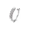 Pendientes de Corazón Completamente de Diamante, Set de Pendientes Creativos para Apilar Dulces y Geniales, Sin Perforación, Pinzas para Orejas Huecas con Forma de Corazón, Pinzas para Cartílago de Zirconia