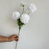 Bola de peonía de hibisco de 4 cabezas, crisantemo, para bodas, auditorio, hilera de flores, guía de camino, adorno floral, decoración, hotel, hogar, mesa de comedor, flor