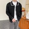 Outono e inverno Cardigan Sweater Masculino Coreano Moda Solta Suéter de Malha Jaqueta de Inverno Jaqueta