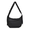 Bolsa de Pano da Moda para Estudantes, Bolsa Transversal de Nylon, Bolsa de Ombro de Grande Capacidade, Bolsa de Viagem Estilo Japonês Dumpling