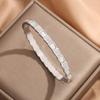Nuevo Pulsera de Concha Blanca con Forma de Serpiente de Diamantes Completos de Gama Alta, Pulsera de Acero de Titanio con Forma de Serpiente de Nácar a la Moda para Mujer, Joyería que No se Desvanece