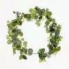 Flores Artificiales Transfronterizas, Plantas Simuladas, Enredaderas, Hojas de Eucalipto, Enredaderas de Eucalipto y Gipsófila, Decoraciones para Bodas al Aire Libre