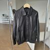 Versión Coreana 25 Nuevo Estilo Perezoso Retro Estilo Motociclista Chaqueta de Piel de Oveja Solapa de Cuero Chaqueta Superior