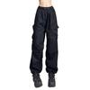 High Street Hip Hop Y2K Harajuku Vintage Straight Tooling Calça Casual Bolso Plissado Calças Parachute Calças Longas Soltas
