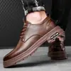 Zapatos de Hombre, Zapatos Martin, Nuevos Zapatos Casuales y Versátiles para Hombre, Nuevos Zapatos de Cuero Simples y de Moda para Hombres de Negocios, Zapatos de Cuero sin Cordones