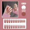 Conjunto de 24 unhas postiças com gradiente floral, fofo e fresco, versátil para bancas, removível e usável, atacado para lojas de 2 reais