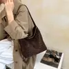2026 Nuevo Bolso Tote Retro de Gamuza con Estampado de Leopardo Maillard para Mujer, Bolso de Hombro Cruzado de Gran Capacidad para Viajes