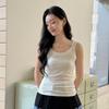 2885# Verano Lyocell Artefacto Versátil Chaleco Casual Atuendo de Moda Chaleco sin Mangas con Hilo para Mujer