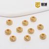 Paquete de 18k Chapado en Oro Color Oro Real Cuenta Linterna Redonda Pasador de Hilo Cuenta Dorada Cuenta OVNI Accesorios de Joyería para Pulsera DIY