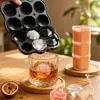 Bandeja de Hielo Creativa de Rosa y Diamante Molde de Hielo Casero de Silicona de Grado Alimenticio Bola de Hielo para Whisky Molde de Cubitos de Hielo de Fácil Liberación