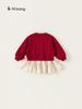 Bangxuan Primavera y Otoño Ropa Nueva Dulce Atuendo de Otoño Conjunto de Vestido Infantil para Niñas Conjunto de Dos Piezas Atuendo de Niña